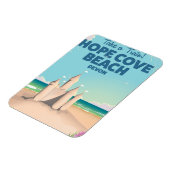 Hope Cove Beach Devon Vintage reisposter Magneet (Linkerzijde)