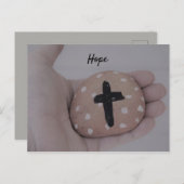 Hope cross polka dot briefkaart (Voorkant / Achterkant)