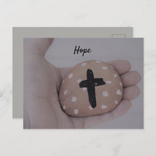 Hope cross polka dot briefkaart (Voorkant / Achterkant)