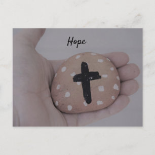 Hope cross polka dot briefkaart