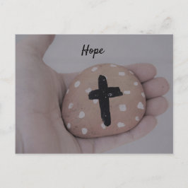 Hope cross polka dot briefkaart