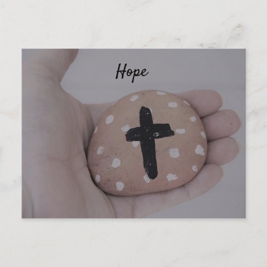 Hope cross polka dot briefkaart (Voorkant)