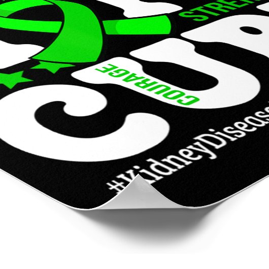 Hope Cure Warrior Nierziekte Awareness Ondersteuni Poster (Hoek)