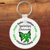 Hope Determination Faith Spinal Cord Letsel Sleutelhanger (Voorkant)