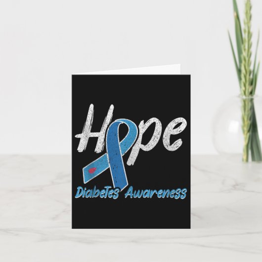 Hope Diabetes Awareness T-shirt Kaart (Voorkant)