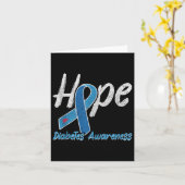 Hope Diabetes Awareness T-shirt Kaart (Gele Bloem)