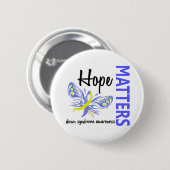 Hope doet Butterfly Down Syndrome Ronde Button 5,7 Cm (Voorkant /achterkant)