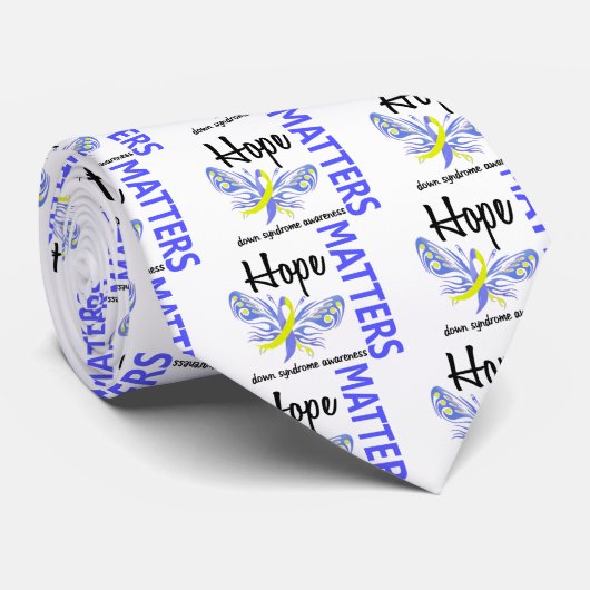 Hope doet Butterfly Down Syndrome Stropdas (Opgerold)