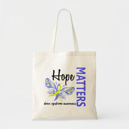 Hope doet Butterfly Down Syndrome Tote Bag (Voorkant)