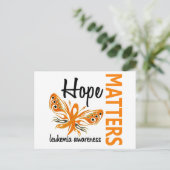 Hope doet butterfly leukemie briefkaart (Staand voorkant)
