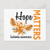 Hope doet butterfly leukemie briefkaart (Voorkant)