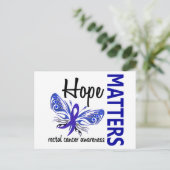 Hope doet Butterfly Rectal Cancer Briefkaart (Staand voorkant)