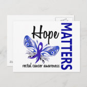 Hope doet Butterfly Rectal Cancer Briefkaart (Voorkant / Achterkant)