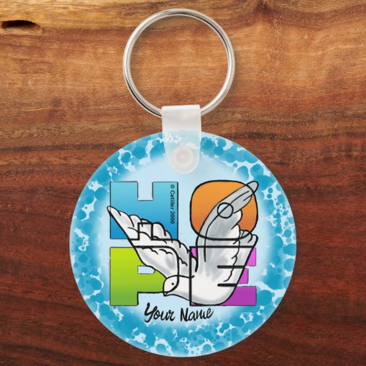 Hope Dove Christelijk sleutelhanger (Voorkant)