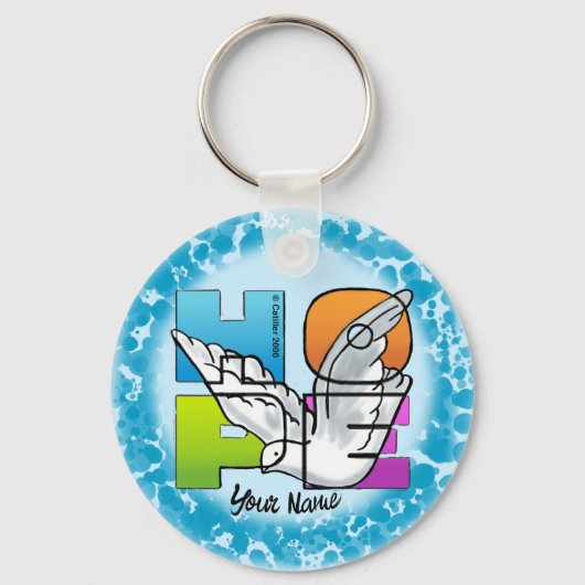 Hope Dove Christelijke sleutelhanger (Voorkant)