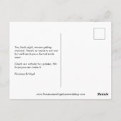 Hope Dream Photo Wedding Sla de datum op Briefkaart (Achterkant)