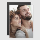 Hope Dream Photo Wedding Sla de datum op Magnetische Uitnodiging (Voorkant / Achterkant)