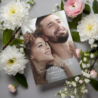 Hope Dream Photo Wedding Sla de datum op Magnetische Uitnodiging