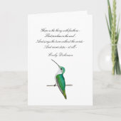 Hope Emily Dickinson Dank u Kaart (Voorkant)