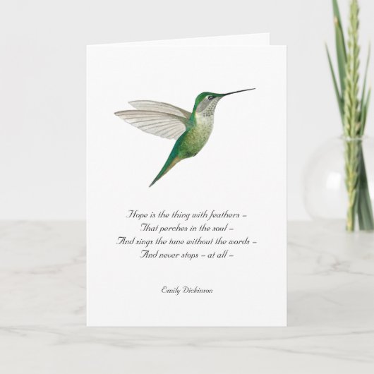 Hope Emily Dickinson Note Kaart (Voorkant)