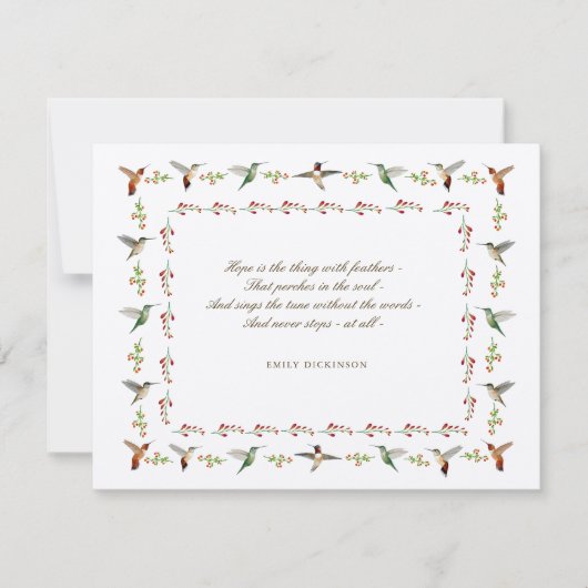 Hope Emily Dickinson Notitiekaartje (Voorkant)