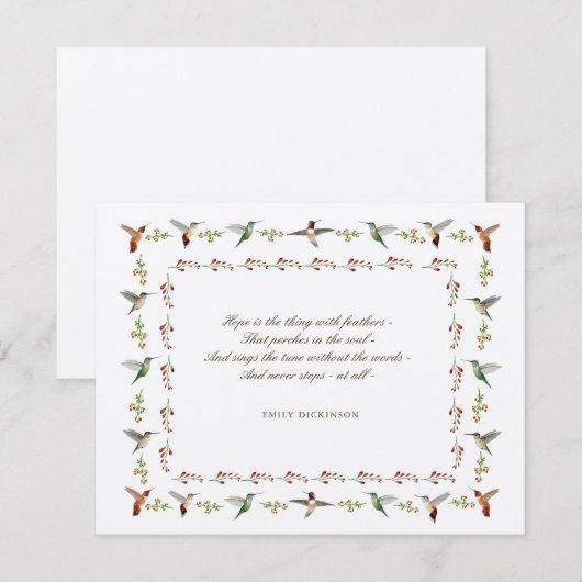Hope Emily Dickinson Notitiekaartje (Voorkant / Achterkant)