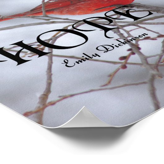 Hope, Emily Dickinson Poster (Hoek)
