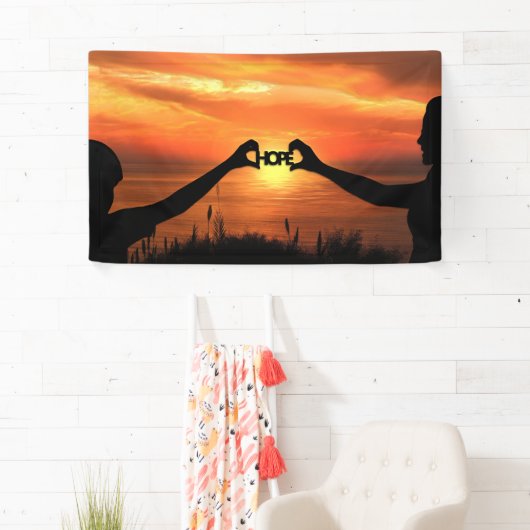 Hope en Faith Sunset Spandoek (Insitu)