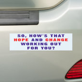 Hope En Verandering Bumpersticker (Op auto)