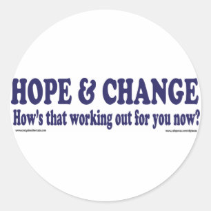 HOPE en Verandering die uit voor u werken Ronde Sticker