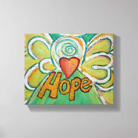 Hope Engel Woord Kunst Verpakt Canvas Afdruk (Voorkant)