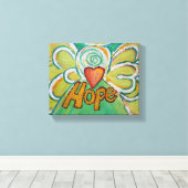 Hope Engel Woord Kunst Verpakt Canvas Afdruk (Insitu (Houten vloer))