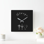 *** HOPE FAITE AND LOVE *** CLOCK VIERKANTE KLOK (Huis)