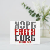HOPE FAITH CURE HIV/AIDS T-Shirts & Apparel Briefkaart (Staand voorkant)