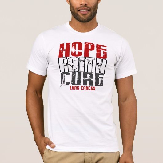 HOPE FAITH CURE LUNG CANCER T-SHIRT (Voorkant)