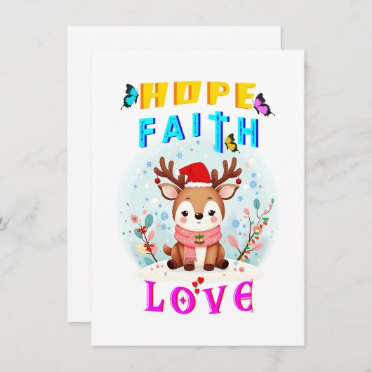 Hope Faith Love Aankondiging (Voorkant / Achterkant)