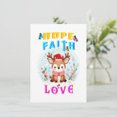 Hope Faith Love Aankondiging (Staand voorkant)