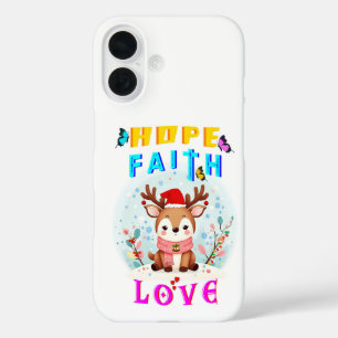 Hope Faith Love iPhone 16 Hoesje
