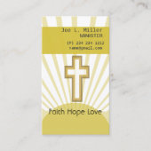 Hope Faith Love Christelijk Jesus Celestial Cross Visitekaartje (Voorkant)