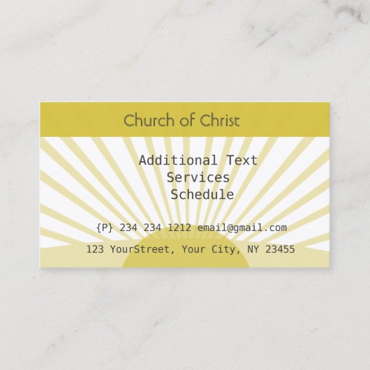 Hope Faith Love Christelijk Jesus Celestial Cross Visitekaartje (Achterkant)