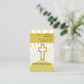 Hope Faith Love Christelijk Jesus Celestial Cross Visitekaartje (Staand voorkant)