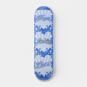 Hope Faith Love Christelijke Slogans Skateboard
