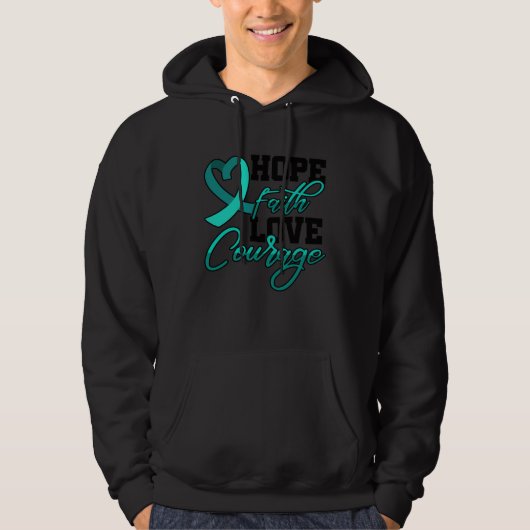 Hope Faith Love Courage PSTD Stress Awareness Mont Hoodie (Voorkant)