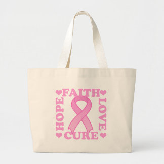 Hope Faith Love Cure Bag Grote Tote Bag
