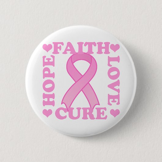 Hope Faith Love Cure Button (Voorkant)