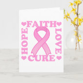 Hope Faith Love Cure Wenskaart Kaart (Gele Bloem)