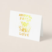 Hope Faith Love Folie Kaarten (Voorkant)
