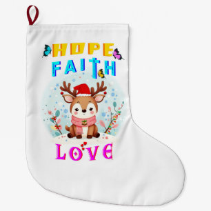 Hope Faith Love Grote Kerstsok