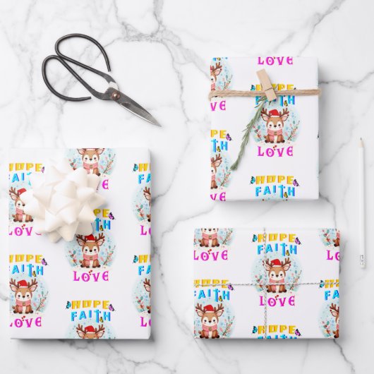 Hope Faith Love Inpakpapier Vel (Voorkant)