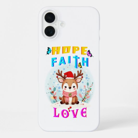 Hope Faith Love iPhone Hoesje (Achterkant)